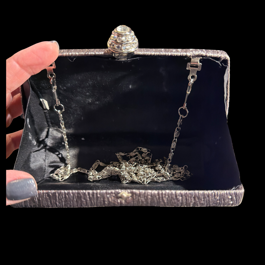 METALLIC LAVENDER CLUTCH