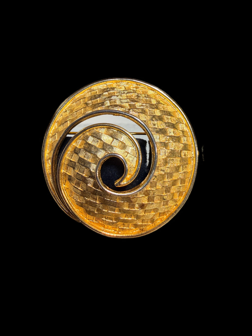 CAPRI SPIRAL GOLD BROOCH