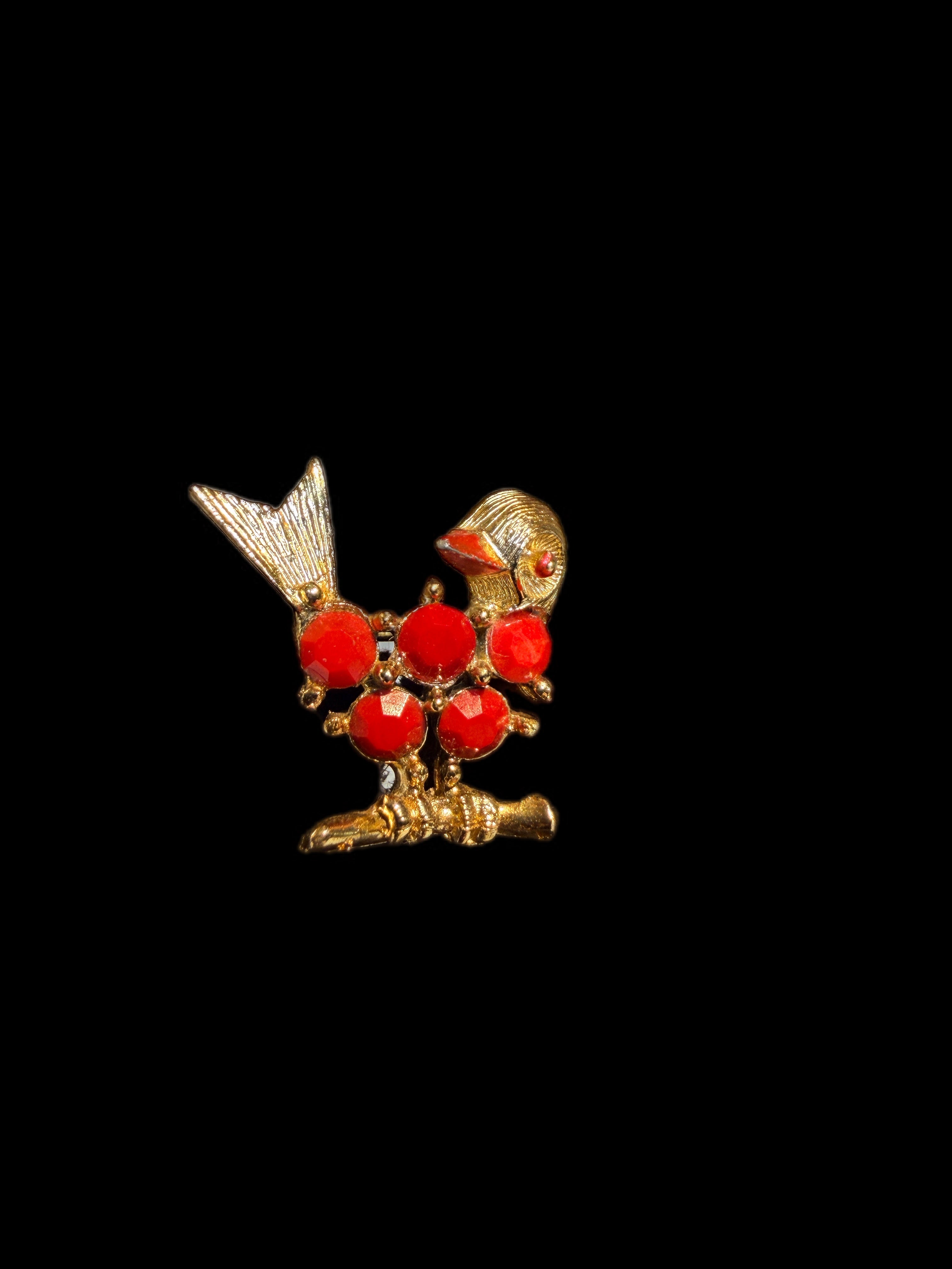 RED BIRD BROOCH