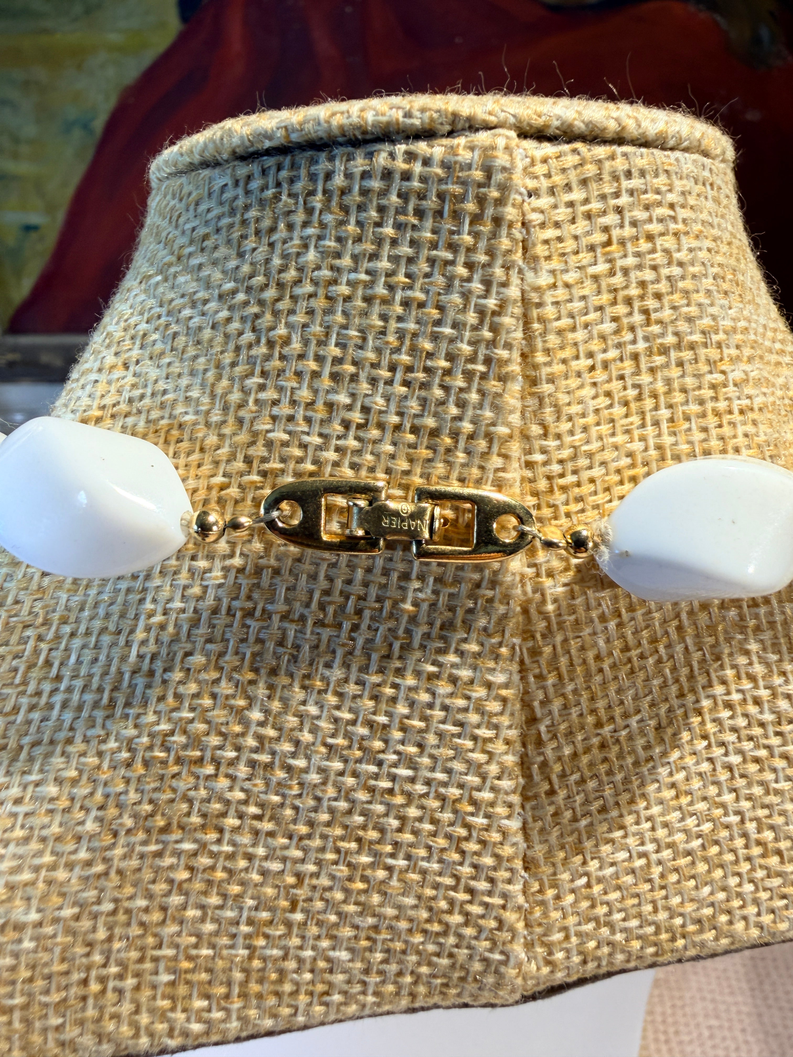 NAPIER WHITE BEADED NECKLACE
