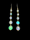 IRIDESCENT GLASS EARRINGS