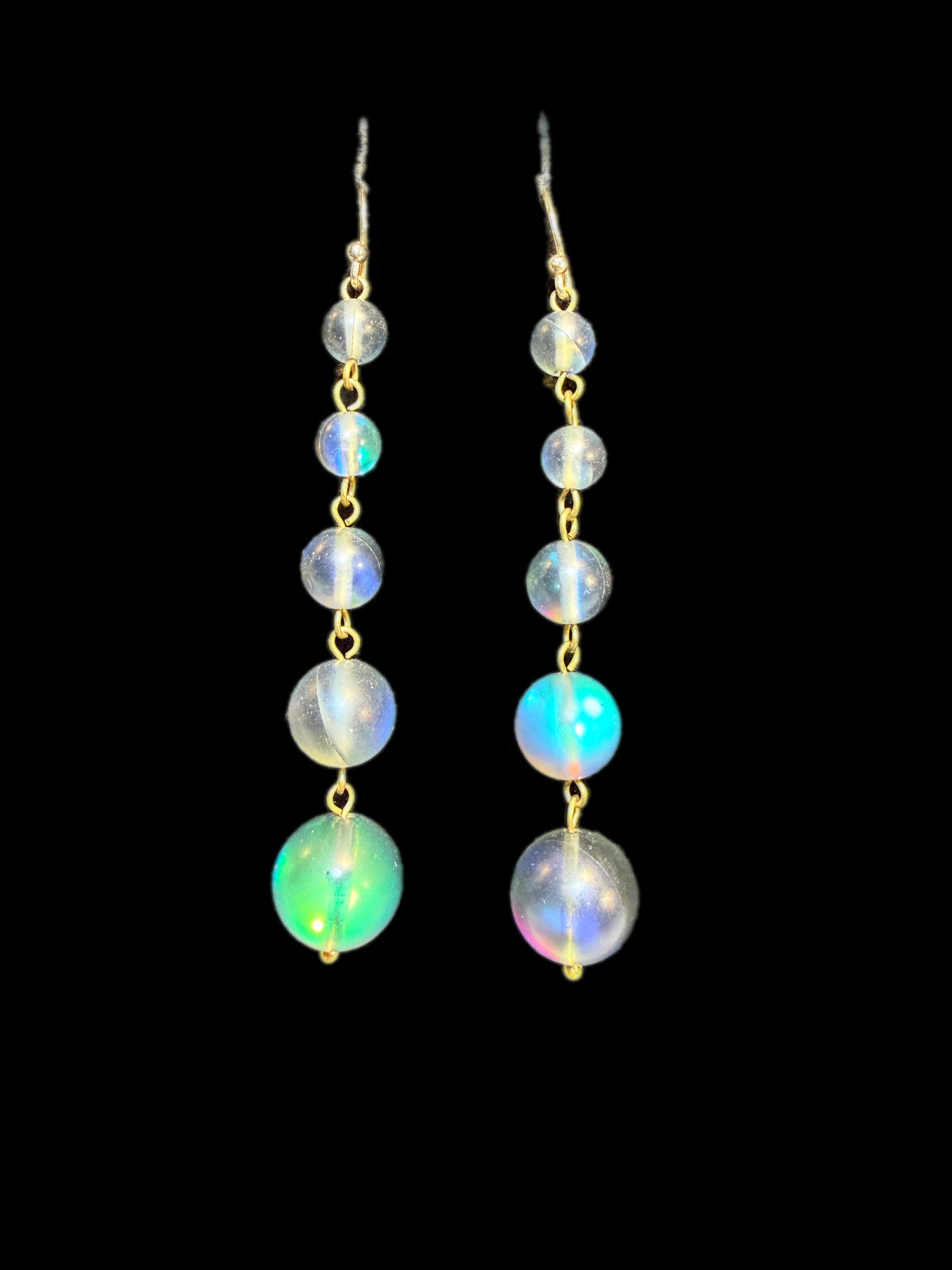 IRIDESCENT GLASS EARRINGS