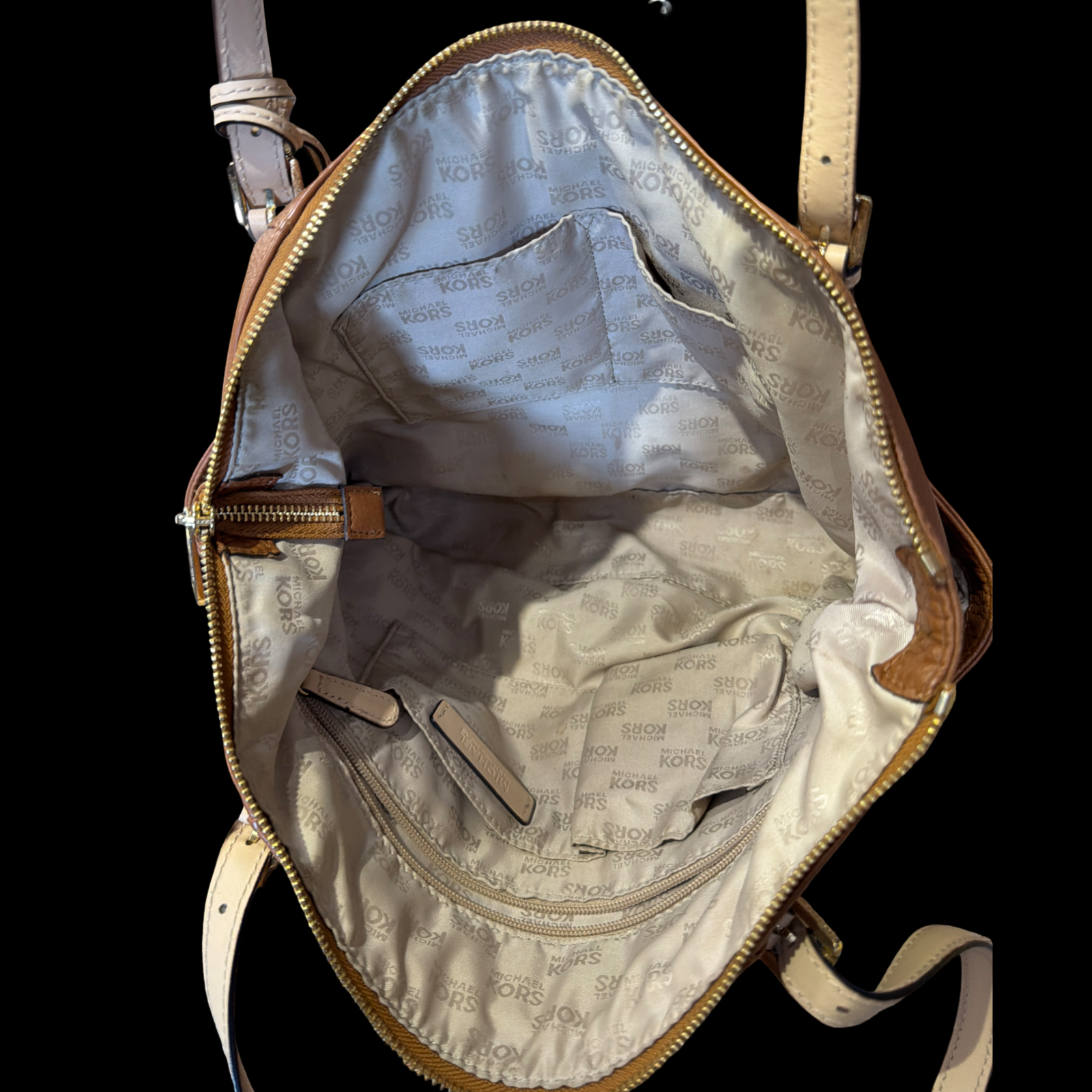 MICHAEL KORS CAMEL PEBBLE PURSE