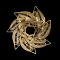 FILIGREE LEAF WREATH BROOCH