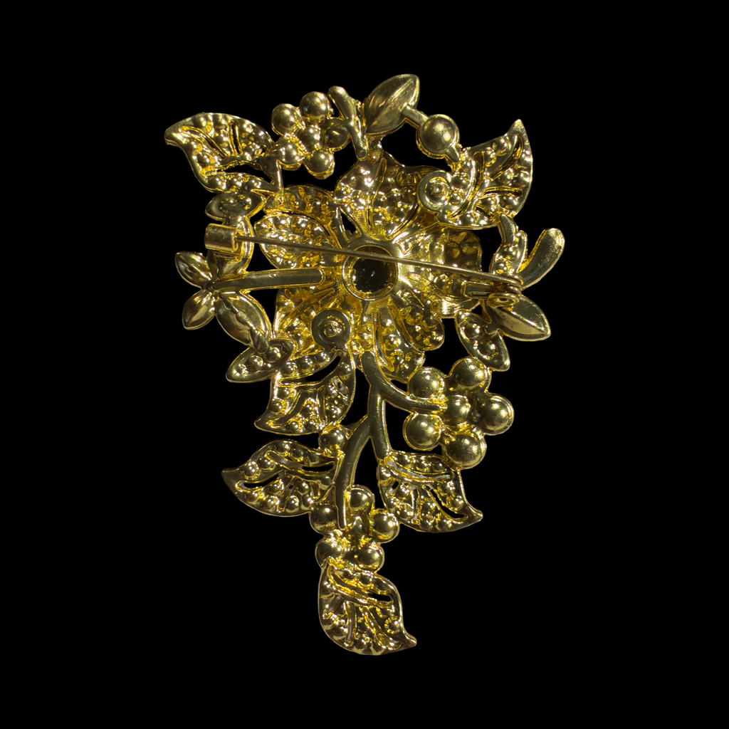 COSTUME FLORAL BROOCH