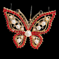 RED RHINESTONE BUTTERFLY BROOCH