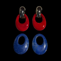 1960'S GLASS HOOPLET EARRINGS