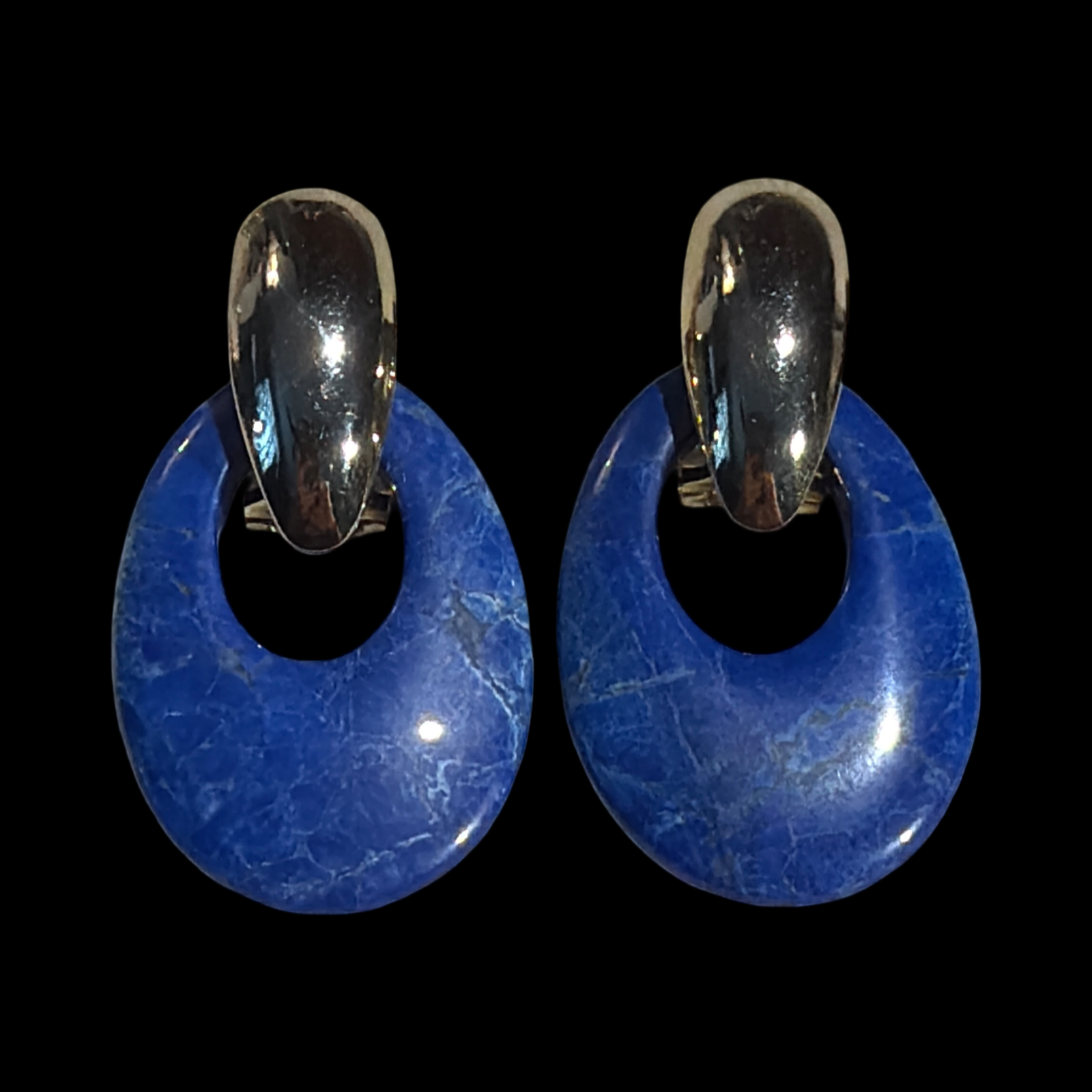 1960'S GLASS HOOPLET EARRINGS