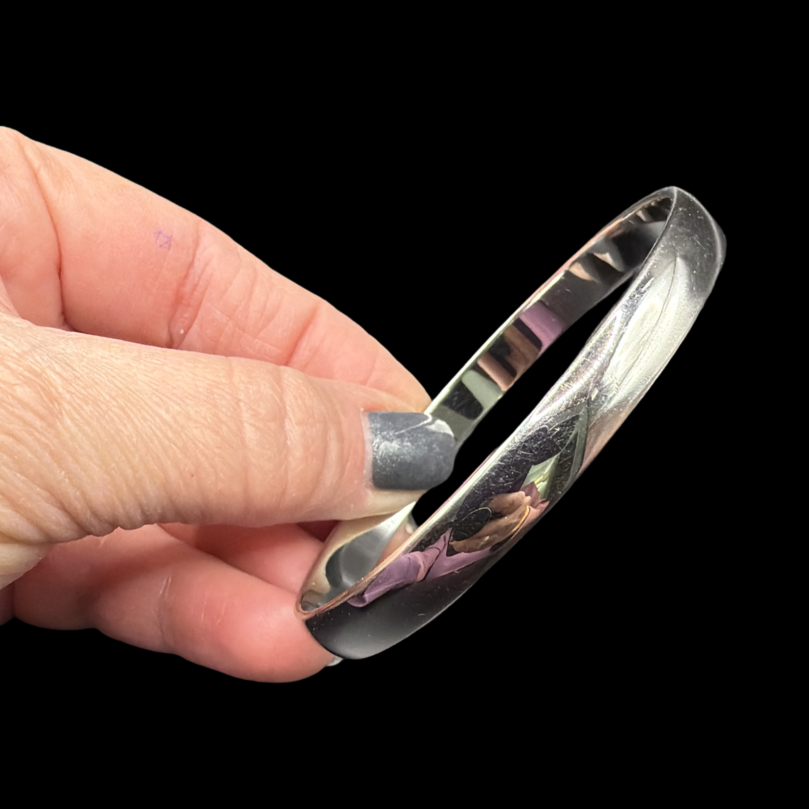 SILVER TONE MONET BANGLE