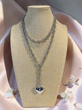 SILVER HEART PENDANT NECKLACE