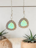 SILVER AND TURQUOISE EARRINGS