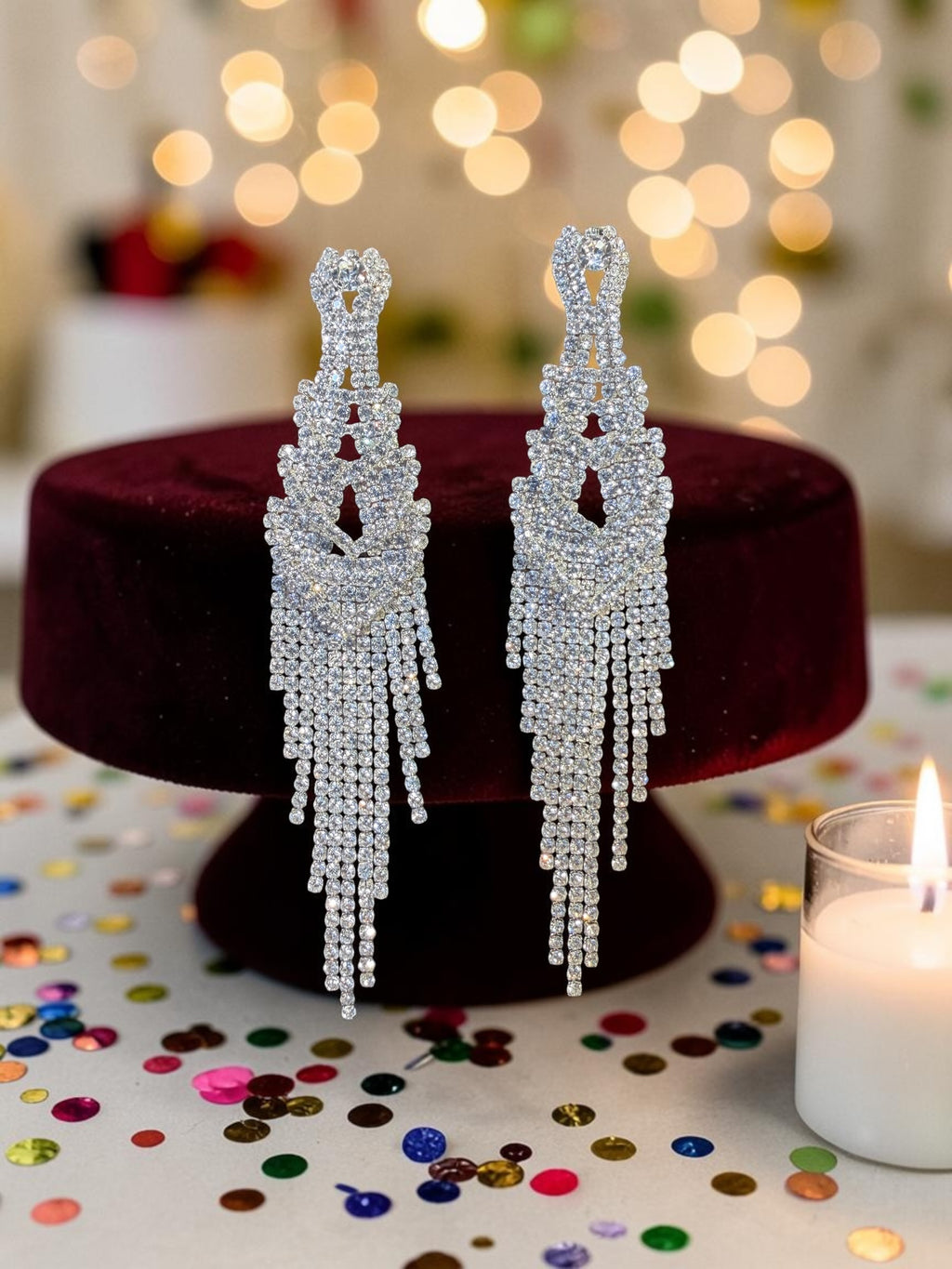 FABULOUS DANGLE RHINESTONE EARRINGS
