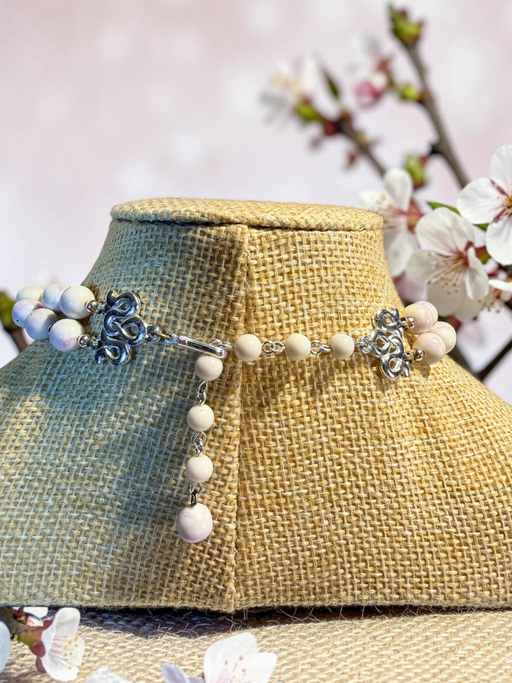 JAPANESE MARBLE STYLE BEADED NECKLACE