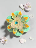 SEAFOAM GREEN VINTAGE BROOCH