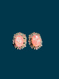 VINTAGE PINK SPARKLE EARRINGS