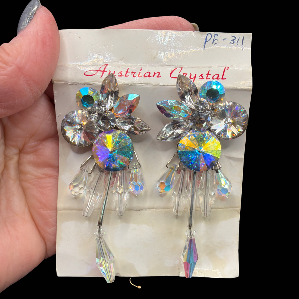 AMAZING AUSTRIAN CRYSTAL EARRINGS