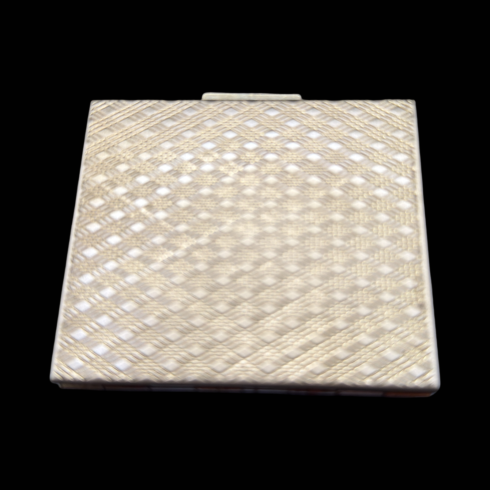 VINTAGE RHINESTONE AND FAUX PEARL COMPACT