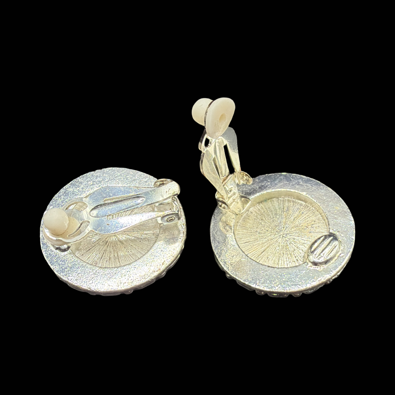 BLUE CABOCHON EARRINGS