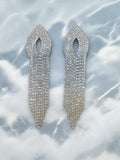 RHINESTONE CURTAIN EARRINGS