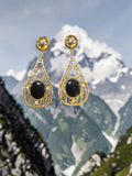 BLACK AND GOLD EARRINGS