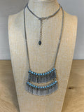 TURQUOISE COLORED BIB NECKLACE