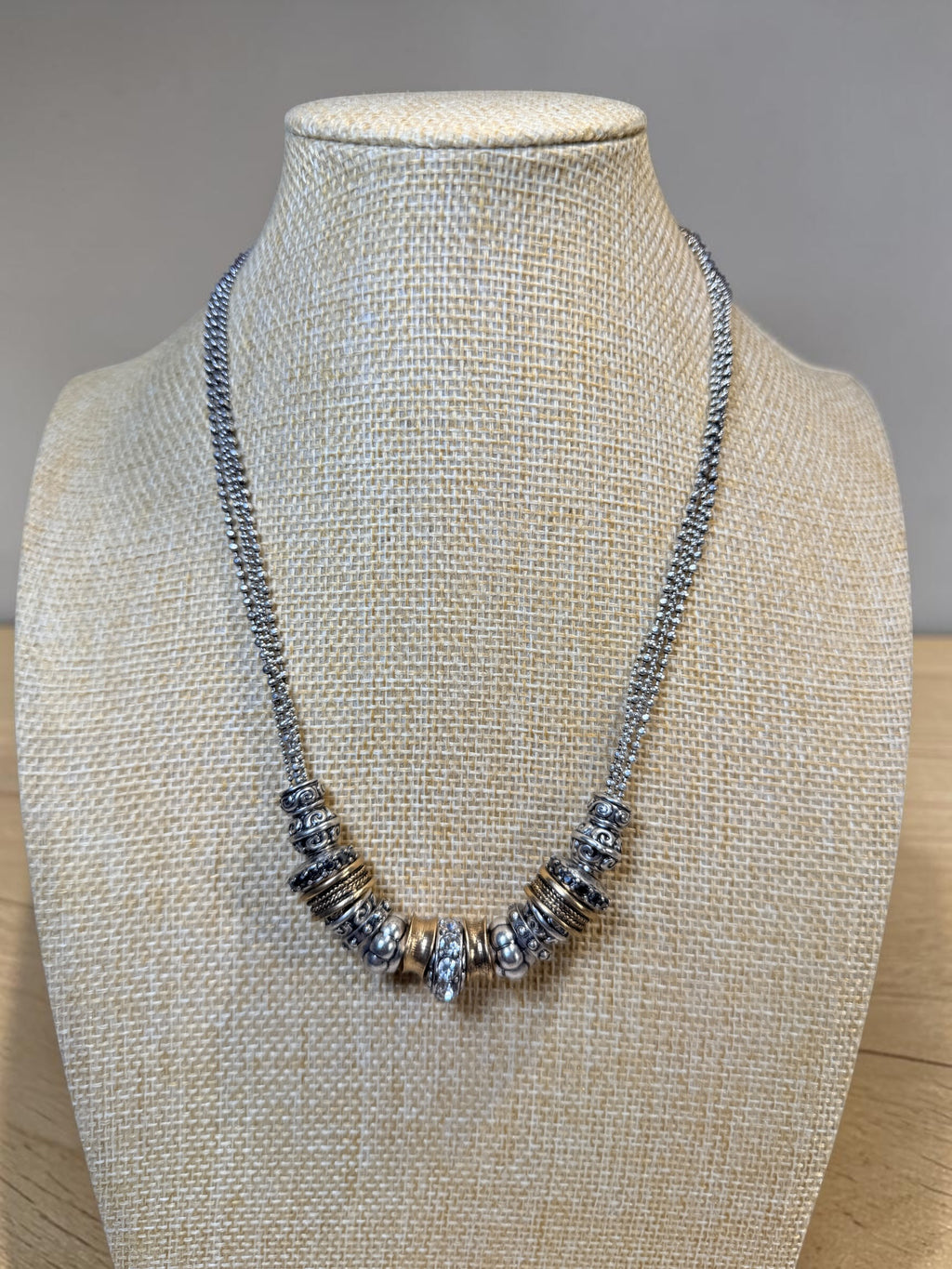 MULTI STRAND BEADED "PANDORA STYLE" NECKLACE