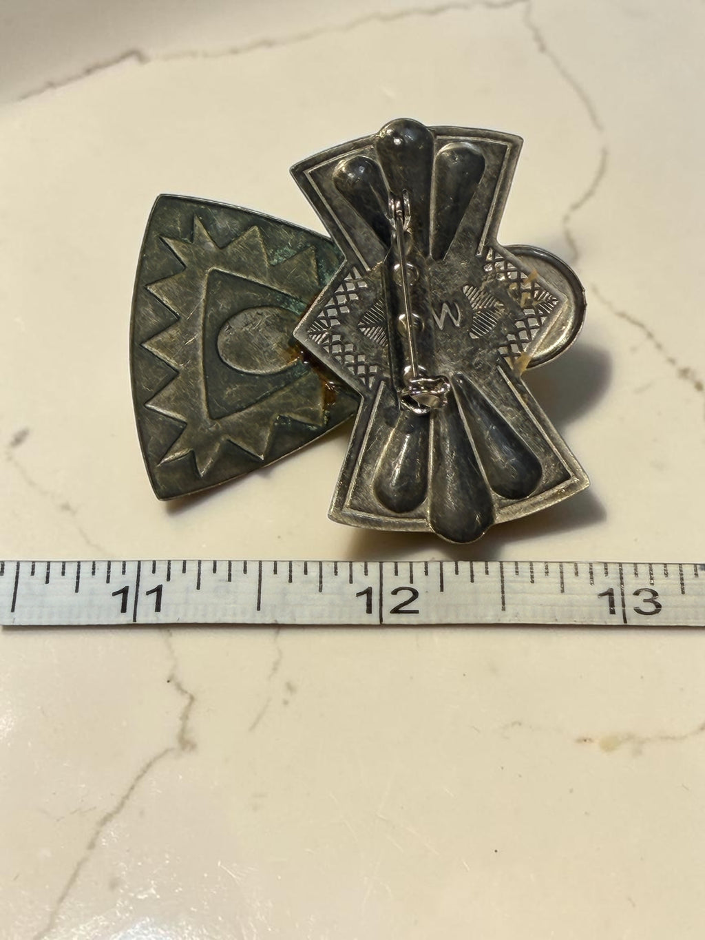 TURQUOISE COLORED ANGEL BROOCH