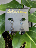 COOKIE LEE AB AND BLACK BEAD EARRINGS