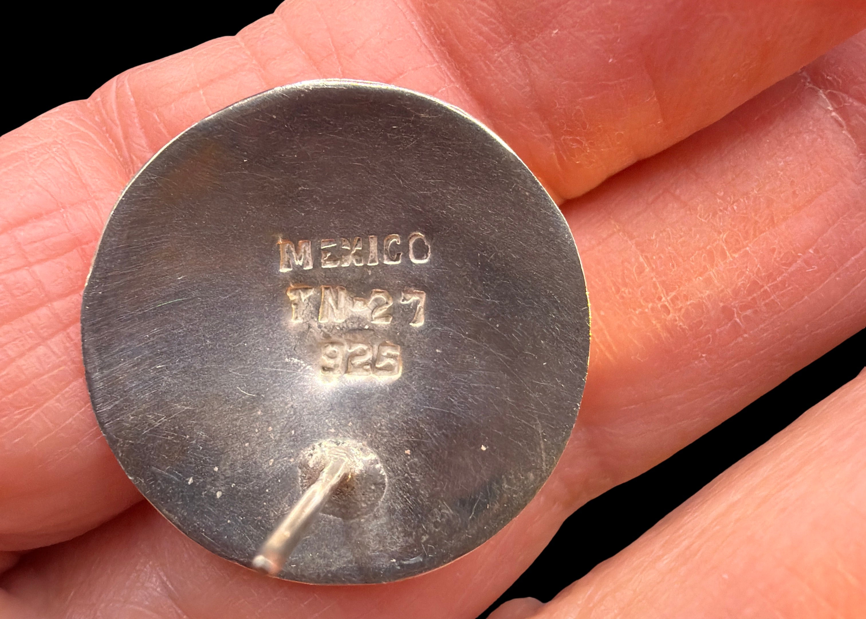 925  SILVER AND BRASS EARRINGS