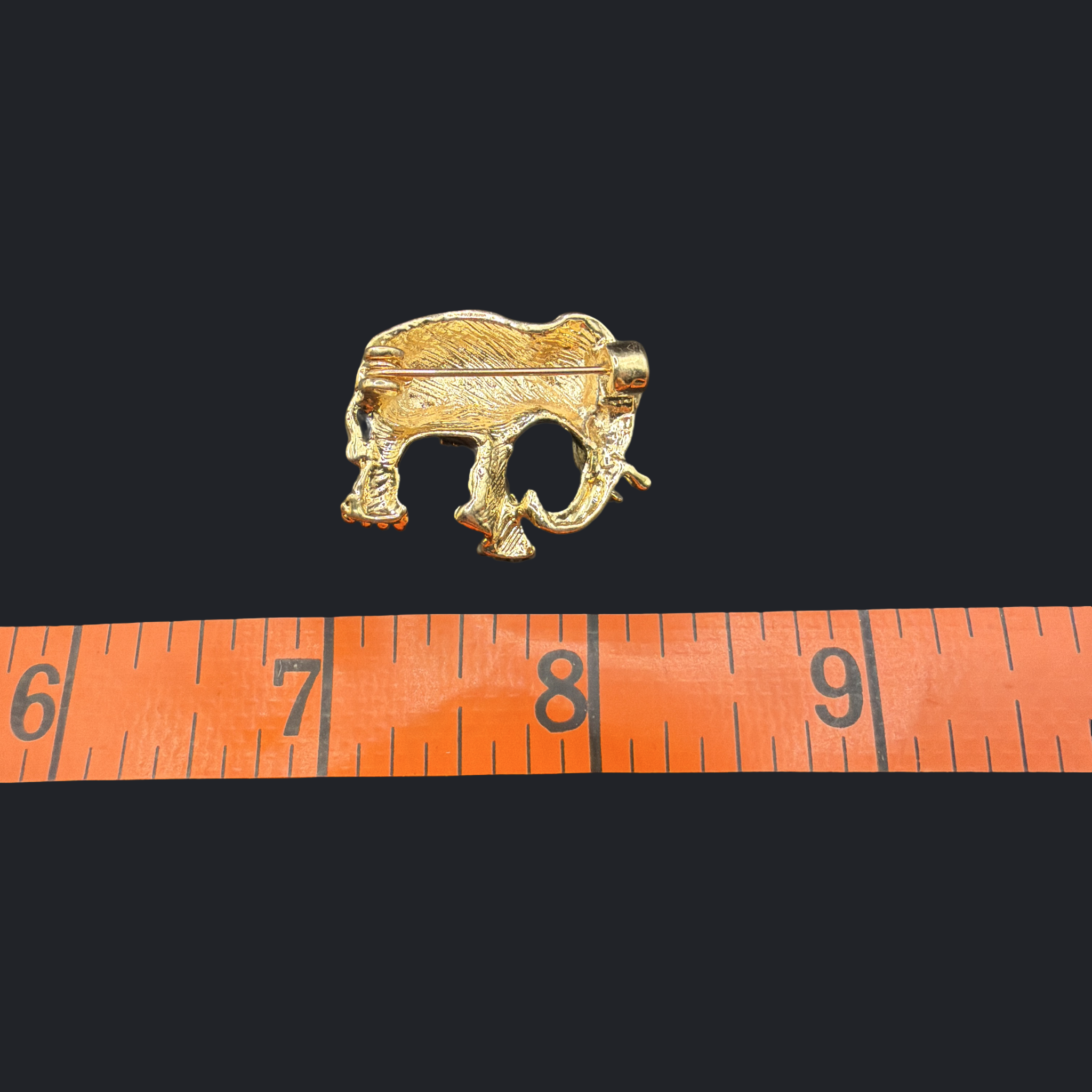 BLACK ELEPHANT BROOCH