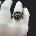 SARAH COVENTRY SILVER TONE FLORAL RING