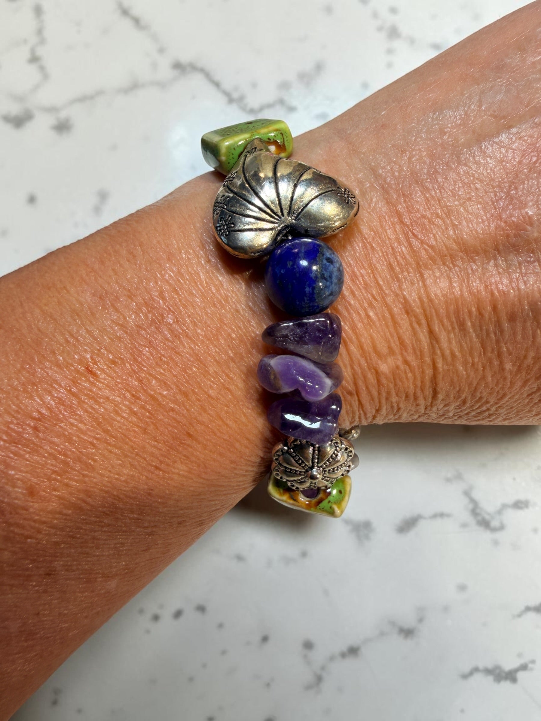 GLASS & STONE BEAD BRACELETS