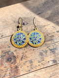 DRAGONFLY BUTTON EARRINGS
