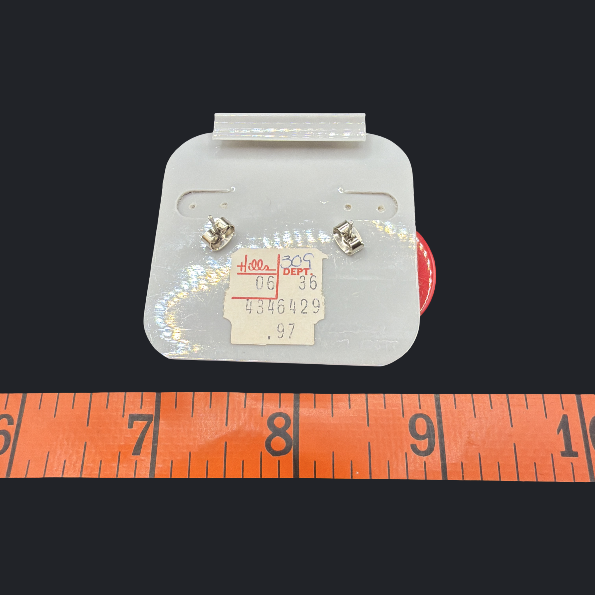 CARA MIA 1980'S MULTI COLORED PAINT COLLAGE  EARRINGS