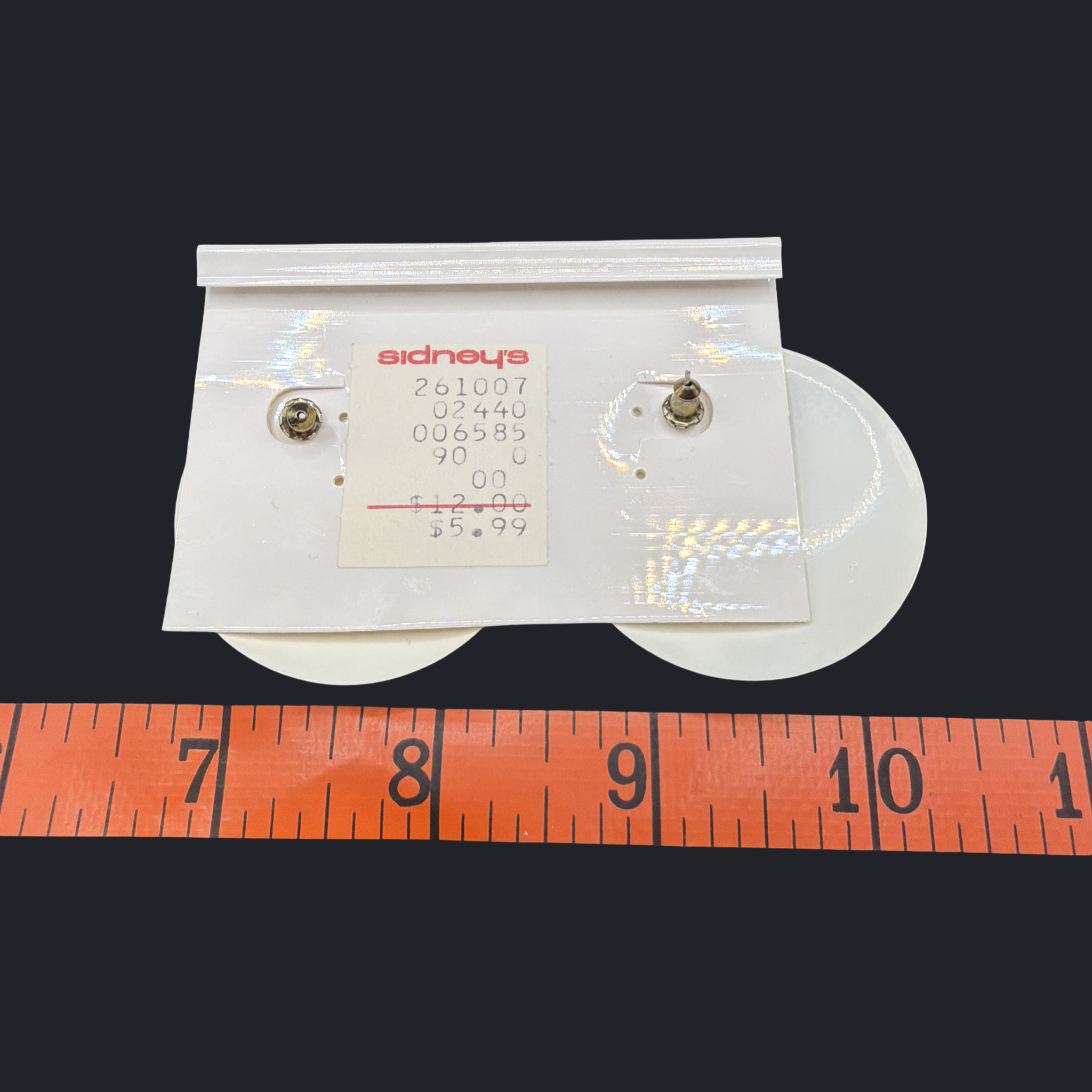 1980'S MULTI COLORED ROUND EARRINGS