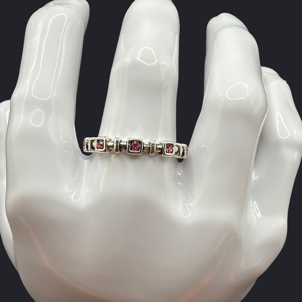 PINK RHINESTONE RING