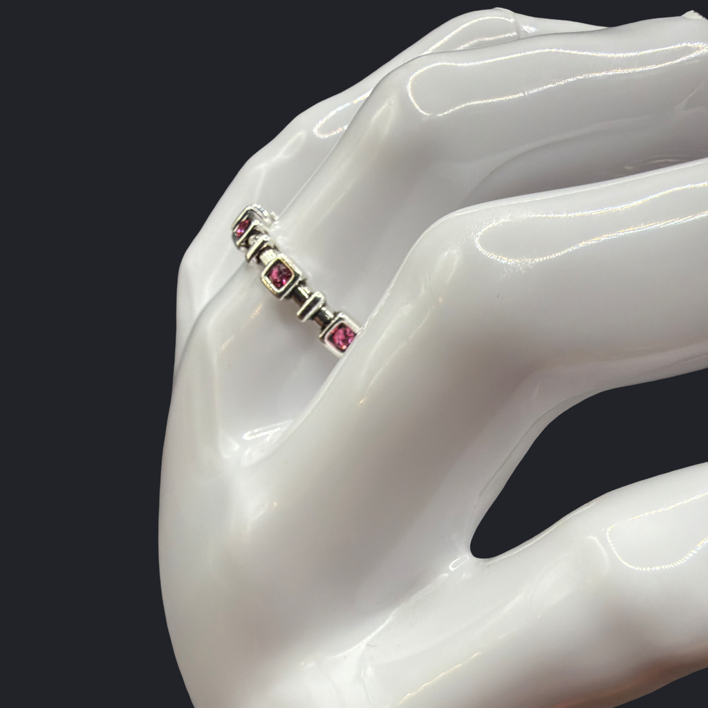 PINK RHINESTONE RING