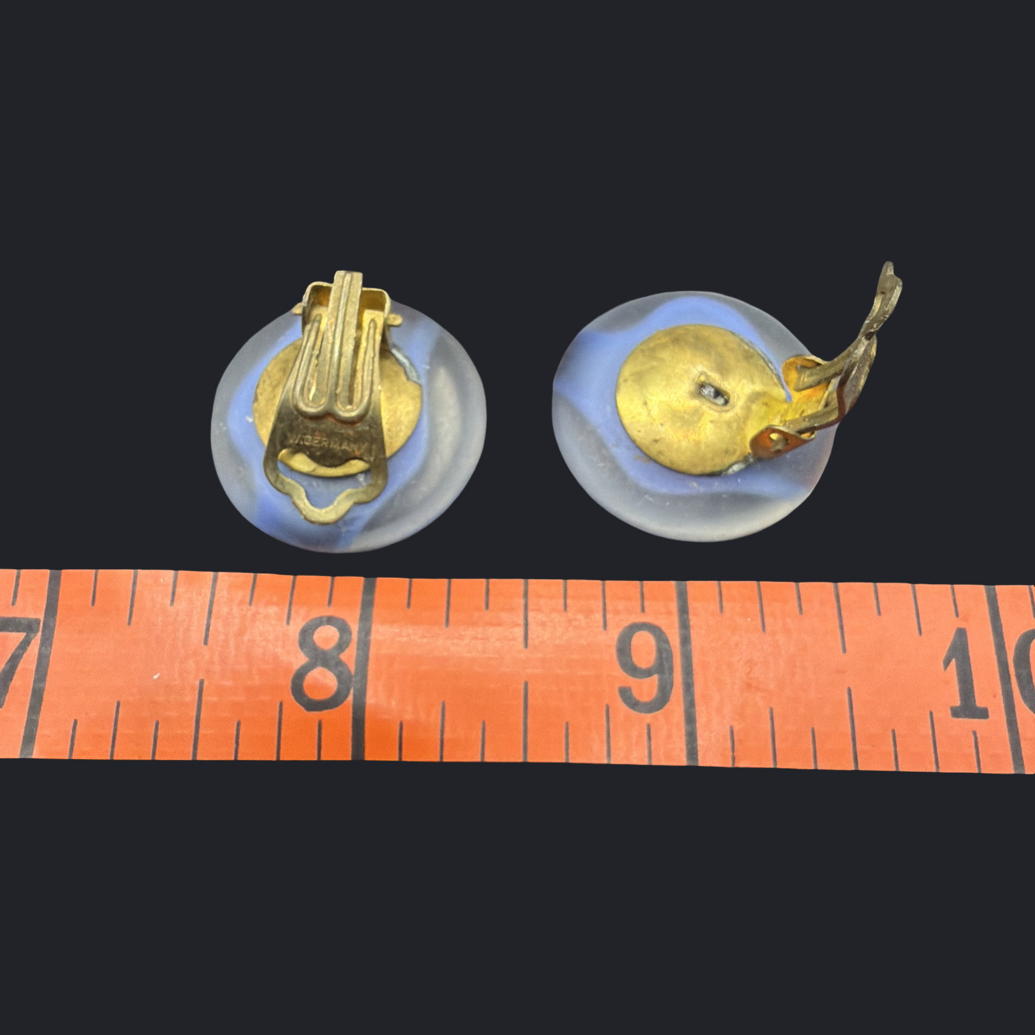 VINTAGE WEST GERMAN GLASS EARRINGS