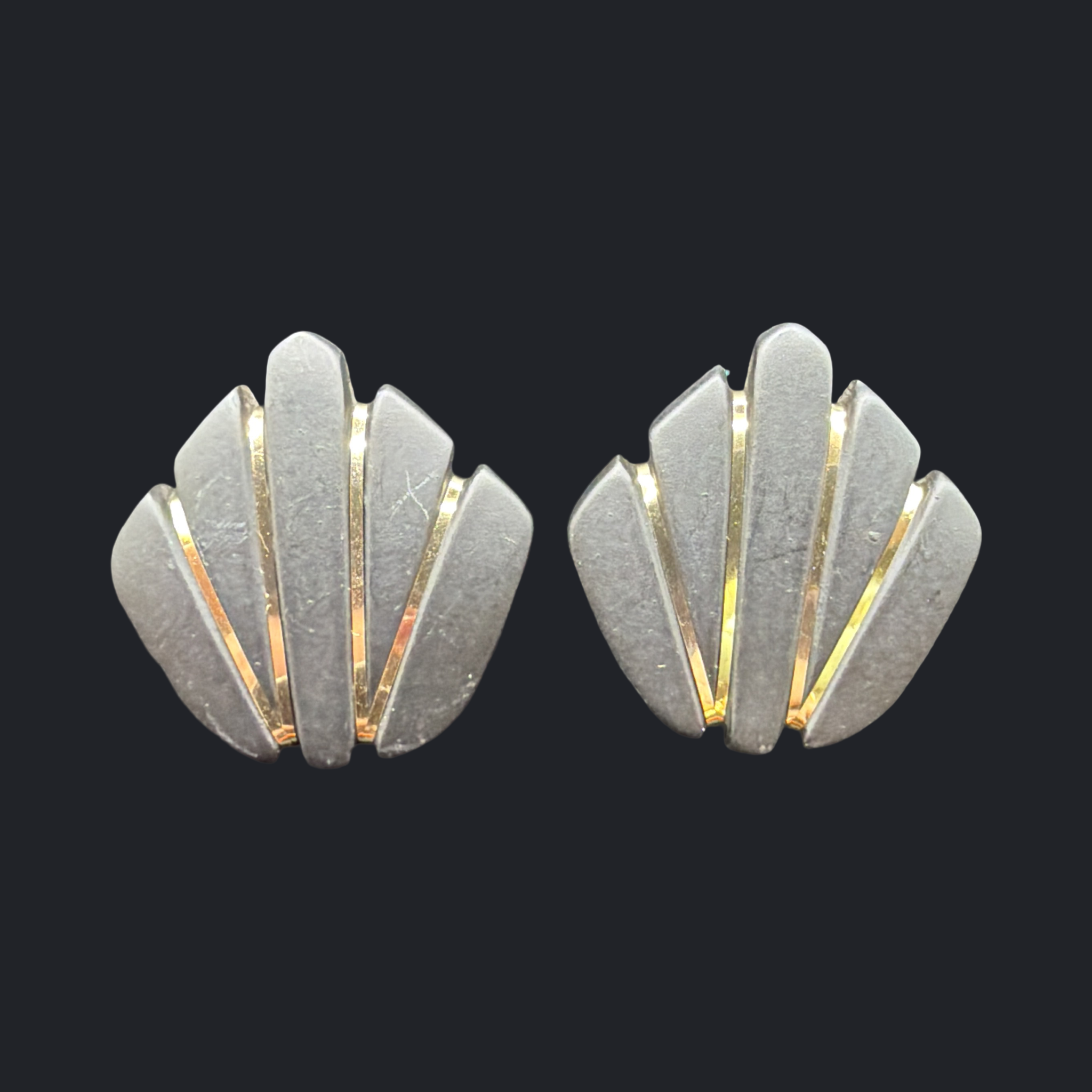 SOLID GOLD DANCER VINTAGE EARRINGS