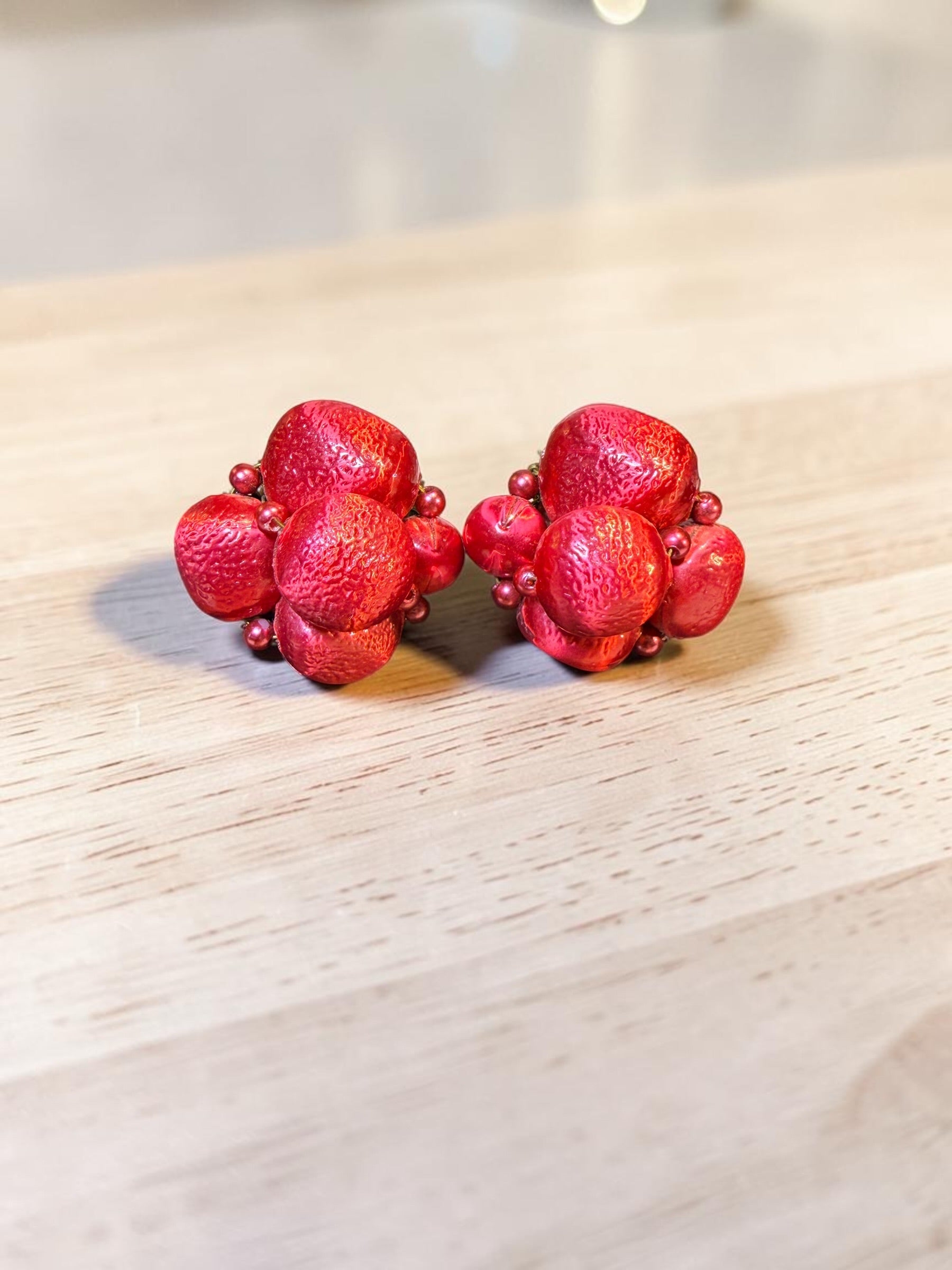 RED JAPANESE EARRINGS