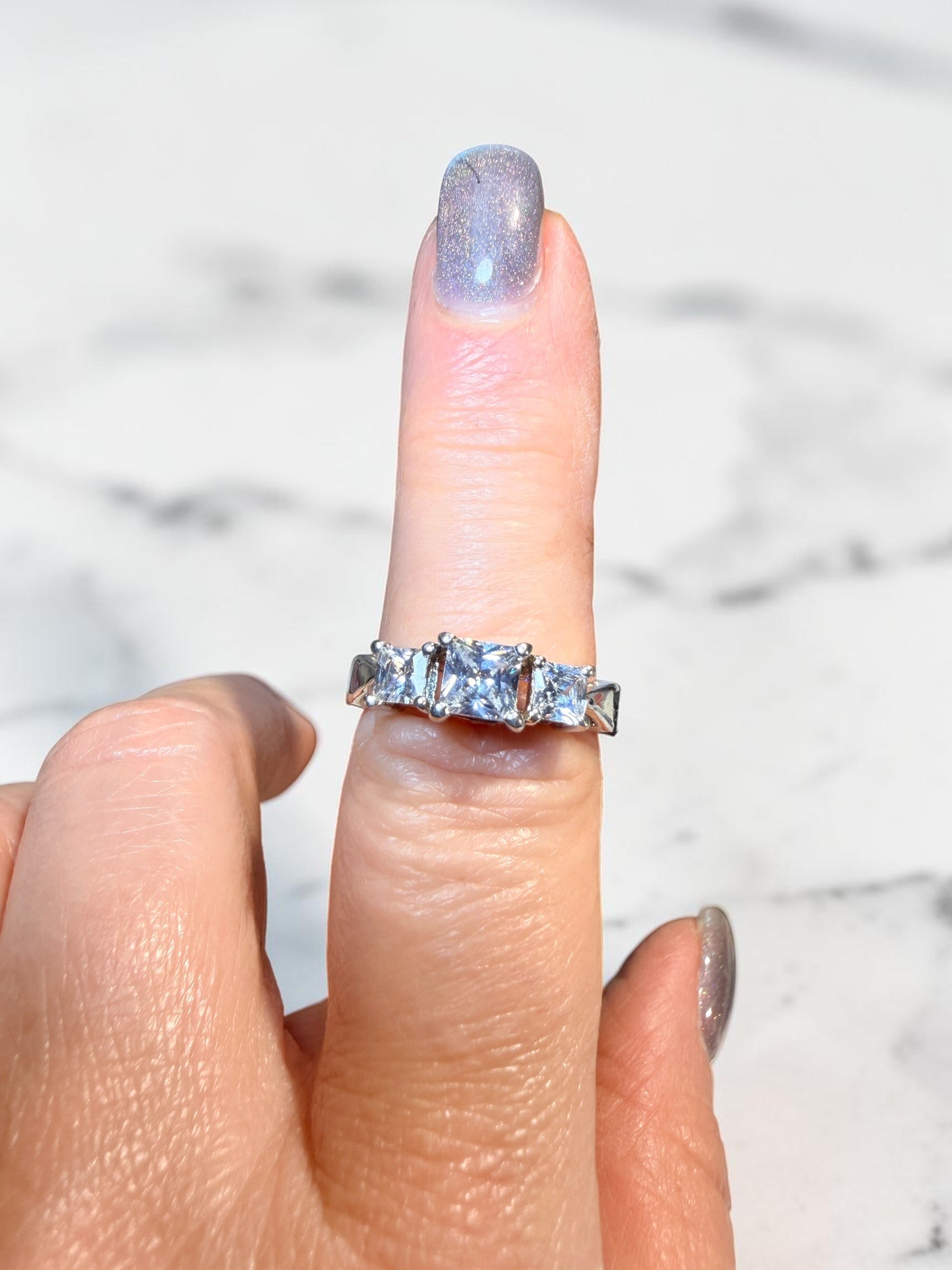 CLEAR RHINESTONE RING