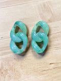 GREEN LINK EARRINGS