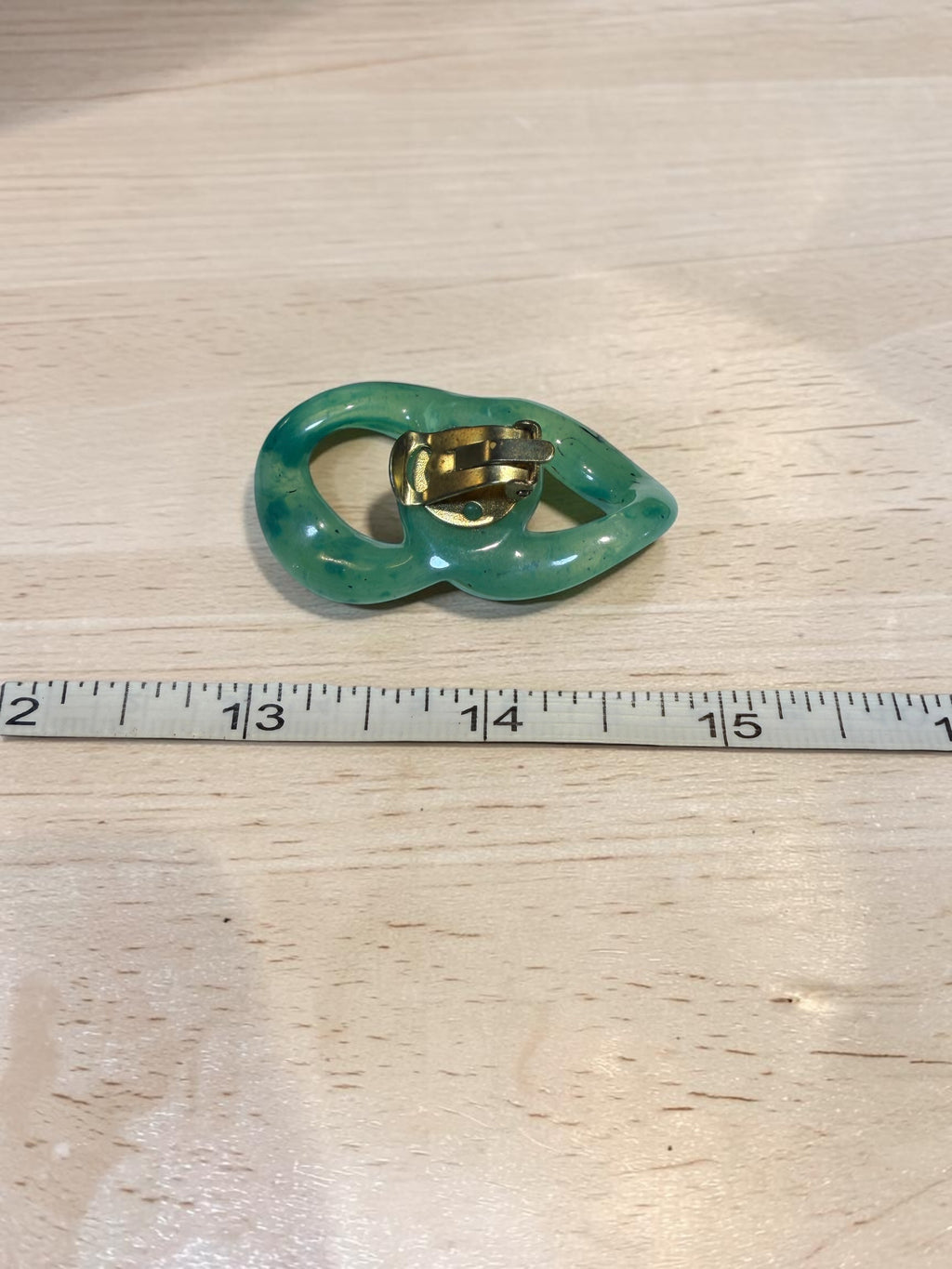 GREEN LINK EARRINGS