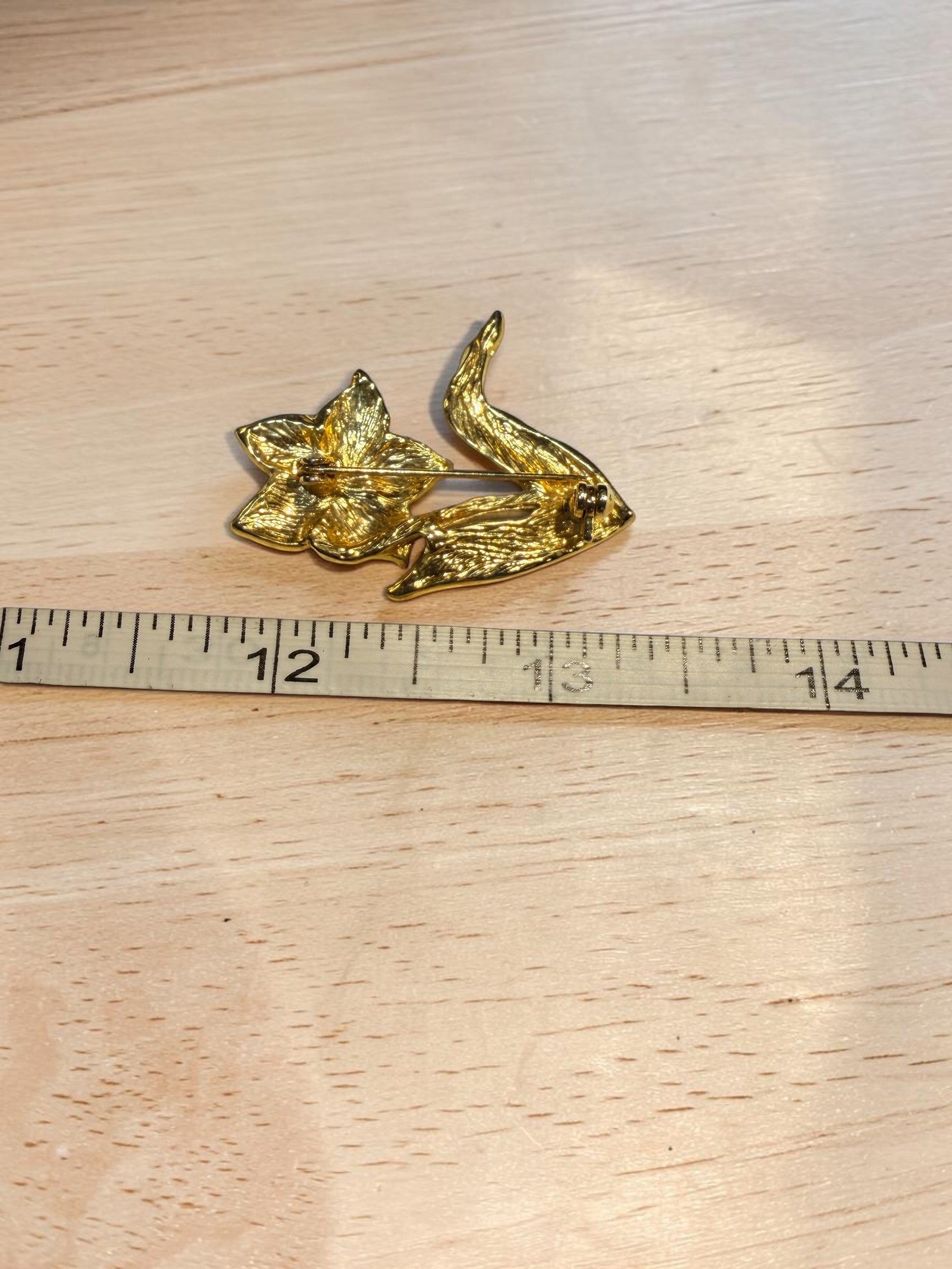 YELLOW FLORAL BROOCH