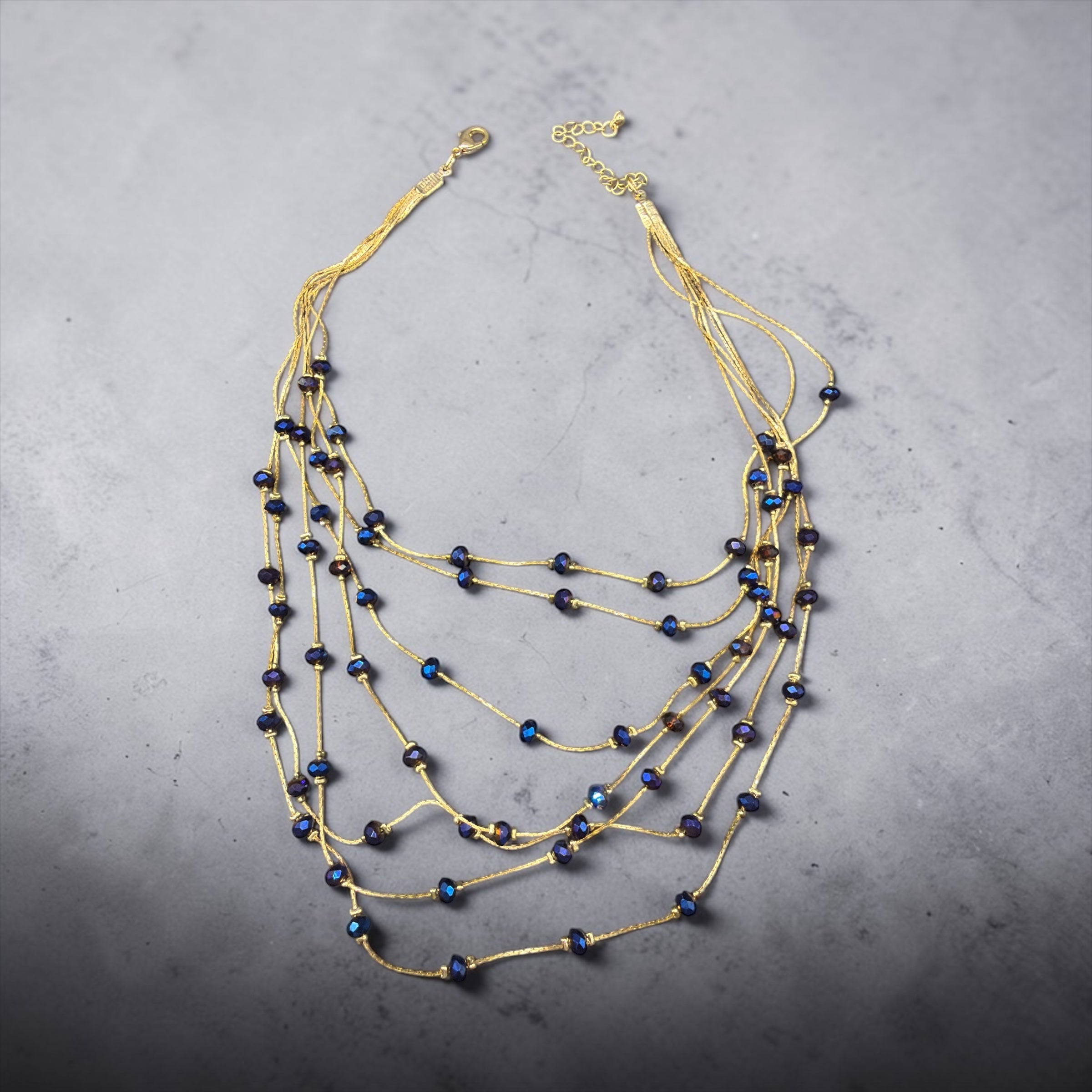 AB GLASS BEADED NECKLACE