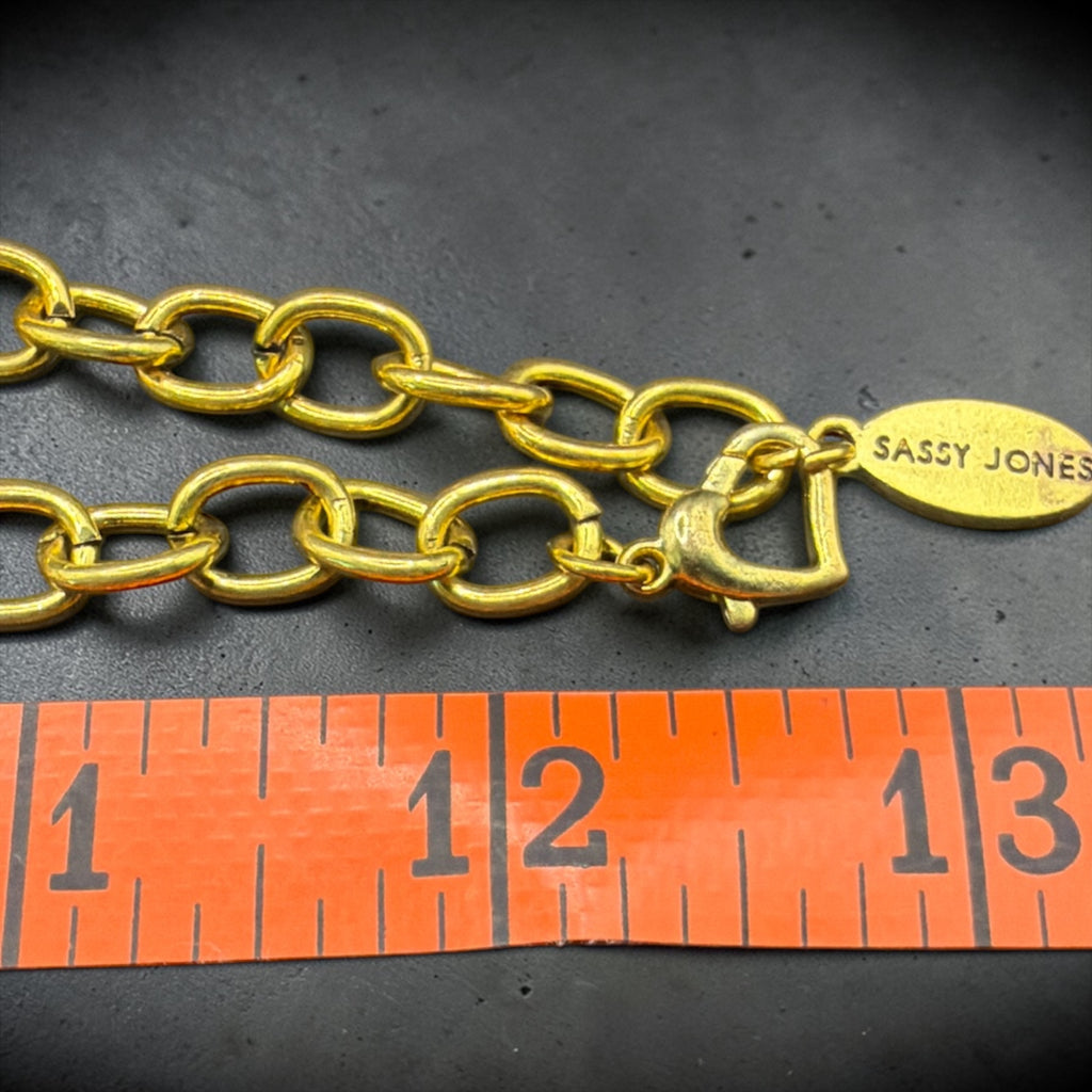 BLACK AND CLEAR BEADED SASSY JONES NECKLACE