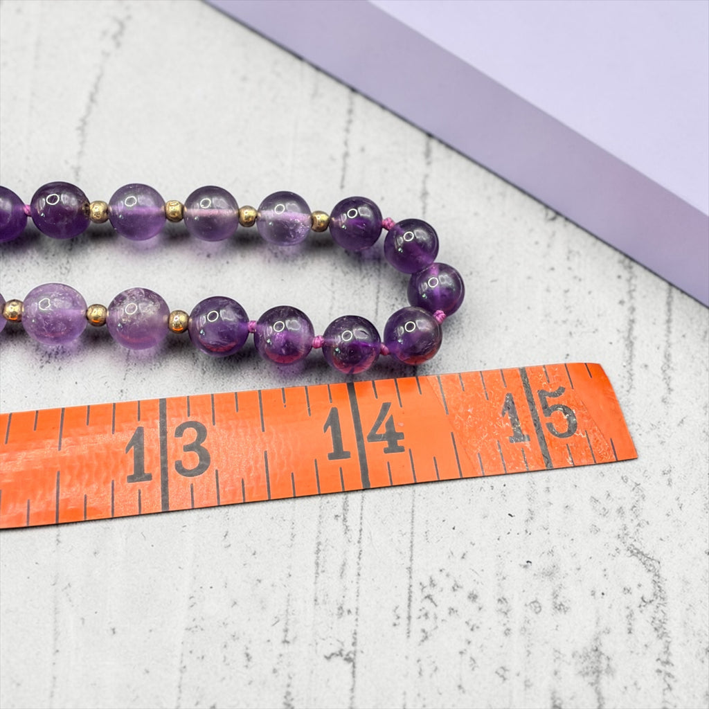 AMETHYST BEADS NECKLACE