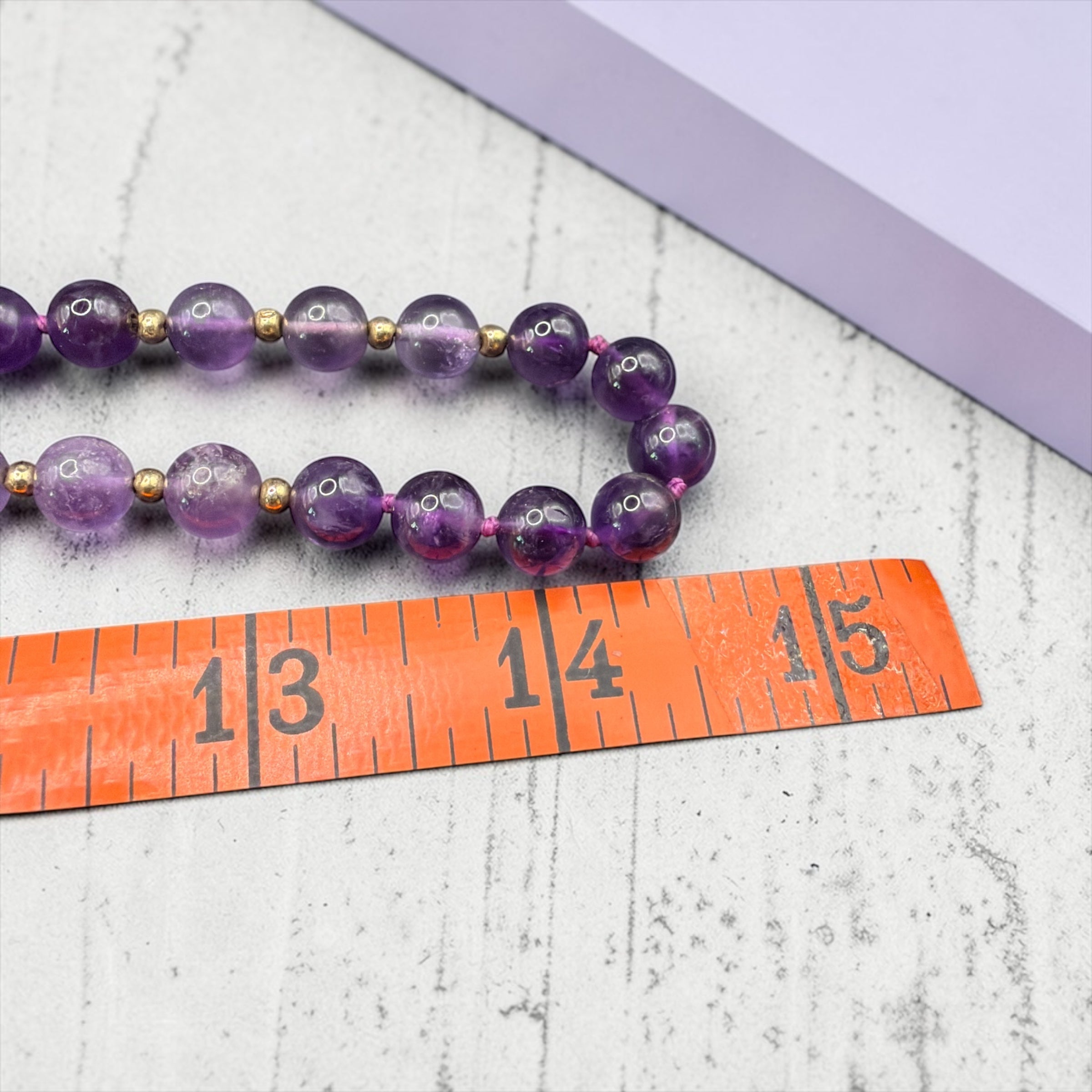 AMETHYST BEADS NECKLACE