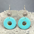 STONE CIRCLE EARRINGS