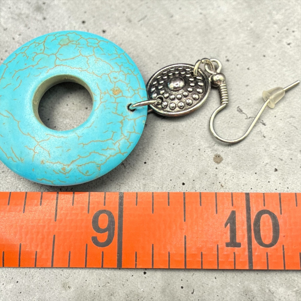 STONE CIRCLE EARRINGS